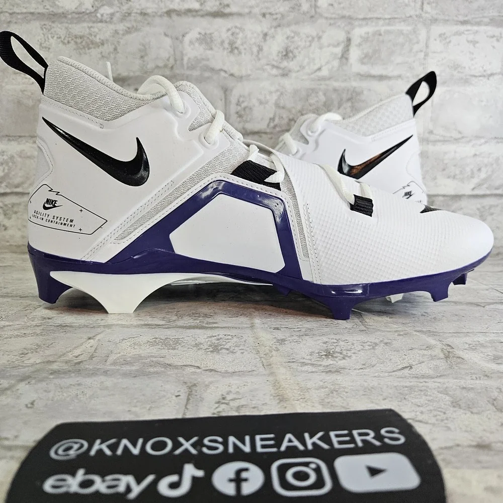 Nike Alpha Menace Pro 3 P TD White New Orchid Purple DM1788 108 Men's Size 12